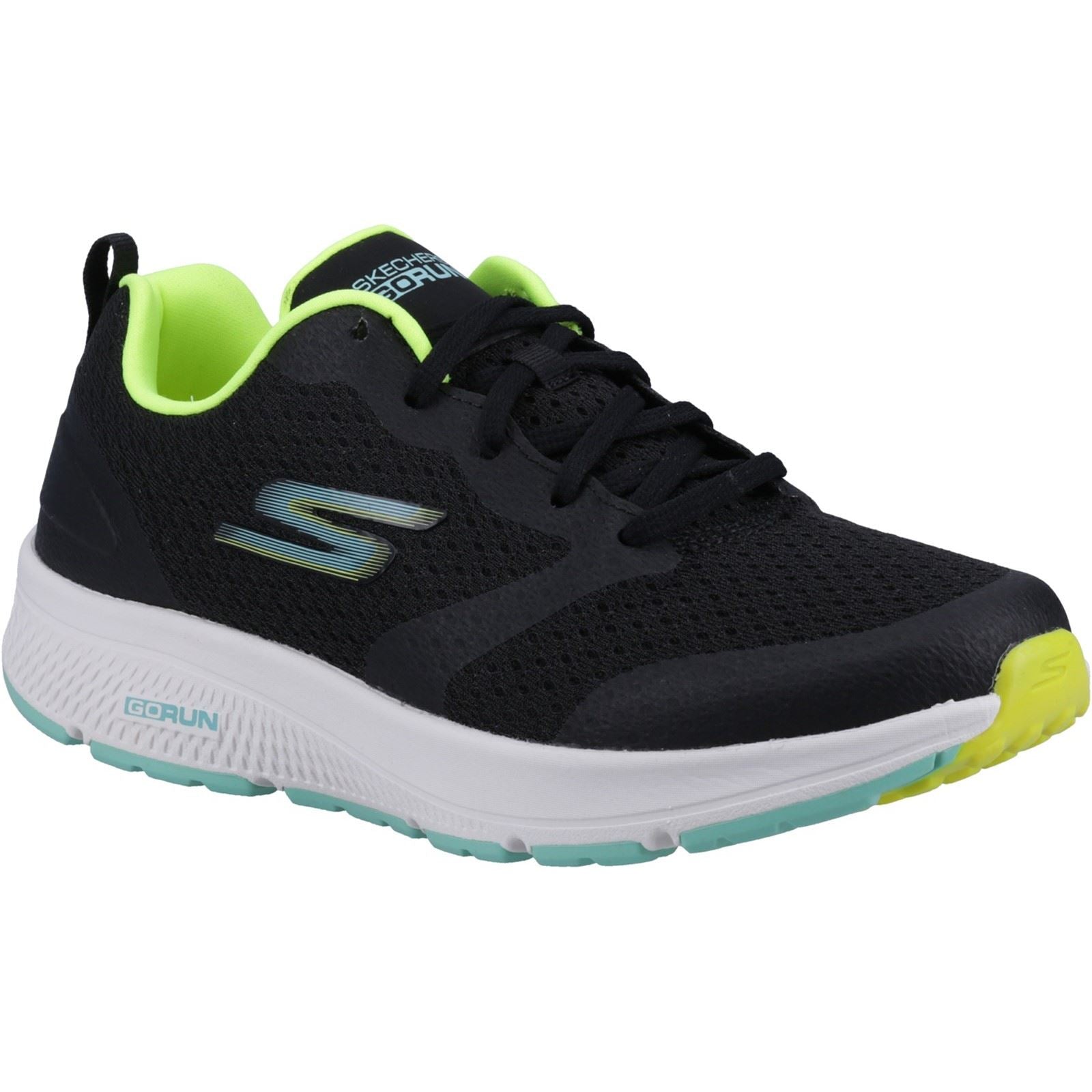 Skechers GO RUN Consistent - Intensify-X Zapatillas De Tela Para Mujer En Negro Y Lima