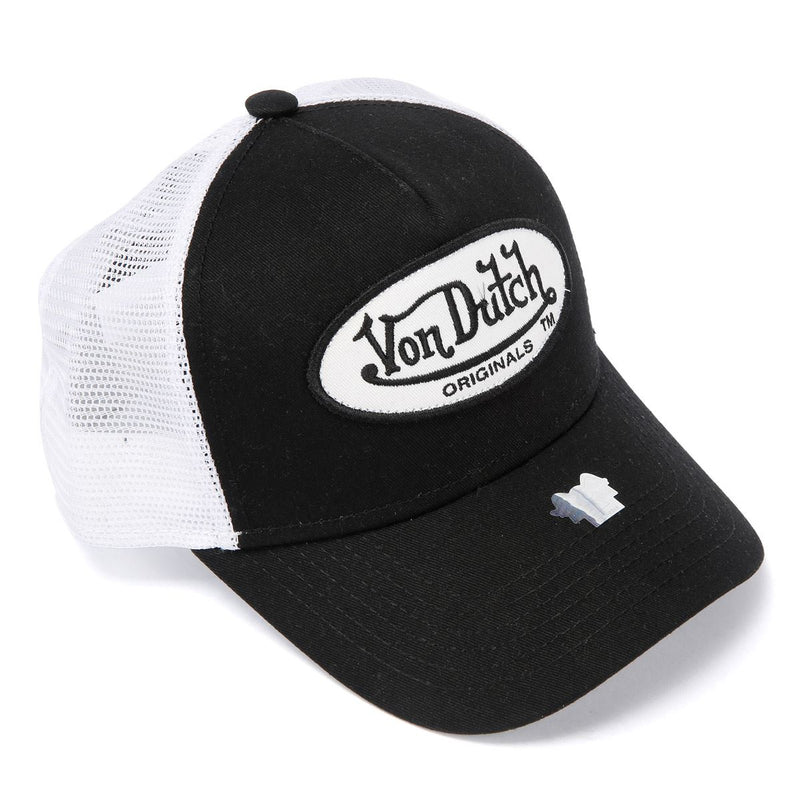 Von Dutch Trucker Boston Gorras Negras/Blancas De Algodón