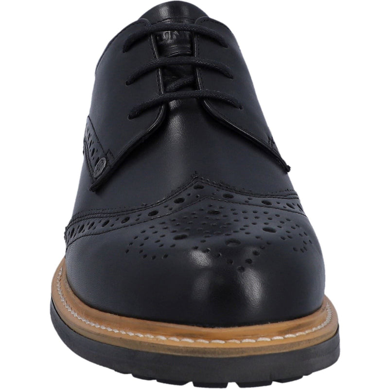 Hunter Cawdor Zapatos Negros Brogues De Cuero Para Hombre