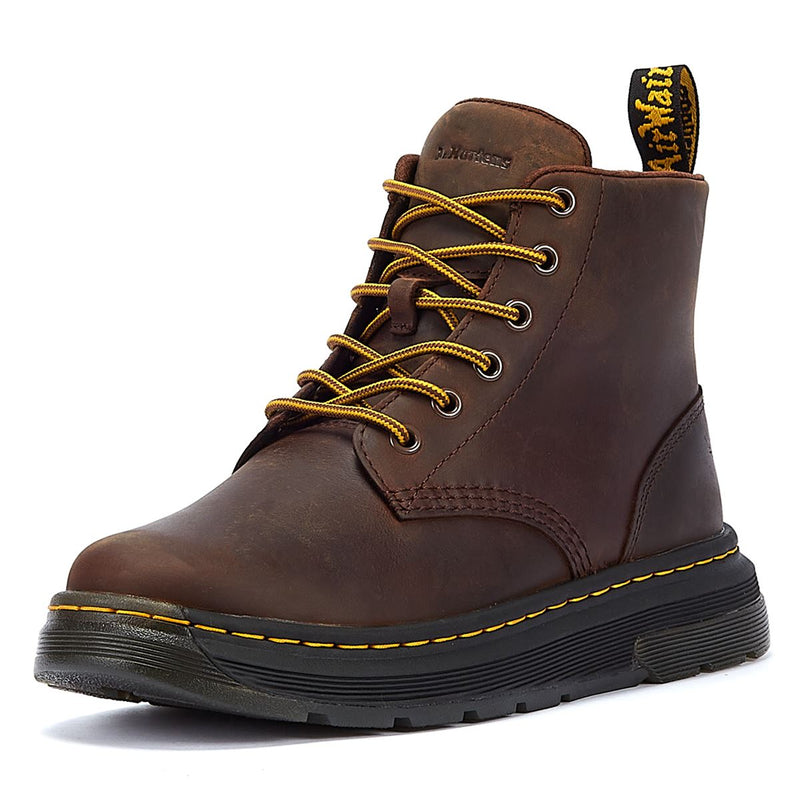 Dr. Martens Botas Crewson Chukka Crazy Horse Marrón Oscuro