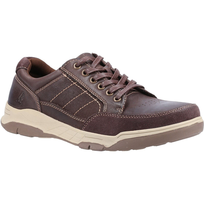 Hush Puppies Finley Zapatos De Cuero Para Hombre Color Café Con Cordones.