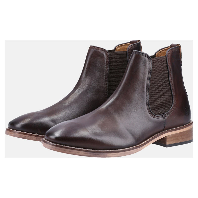 Cotswold Corsham Botas De Cuero Para Hombre En Color Marrón Oscuro.