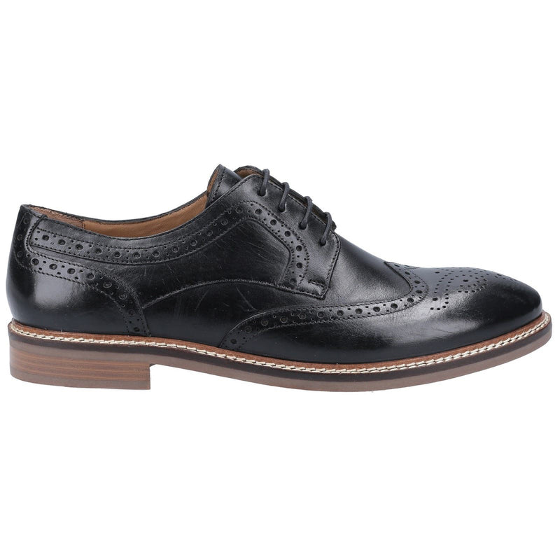 Hush Puppies Bryson Zapatos Negros Brogues De Cuero Para Hombre