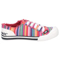 Rocket Dog Jazzin Eden Stripe Zapatillas De Mujer De Algodón Rojas Multi