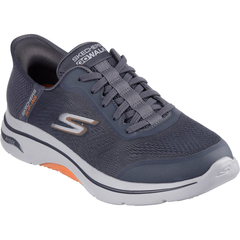 Skechers Arch Fit 2.0 Simplicity 2 Zapatillas De Tela Para Hombre En Color Carbón/Naranja