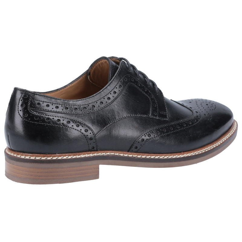 Hush Puppies Bryson Zapatos Negros Brogues De Cuero Para Hombre