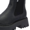 Buffalo Aspen Chelsea Botas Negras De Cuero Para Mujer.