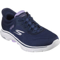 Skechers GO WALK 7 Valin Zapatillas De Tela Para Mujer En Azul Marino/Lavanda