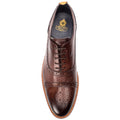 Base London Cast Washed Zapatos Brogues Marrones De Cuero Para Hombre