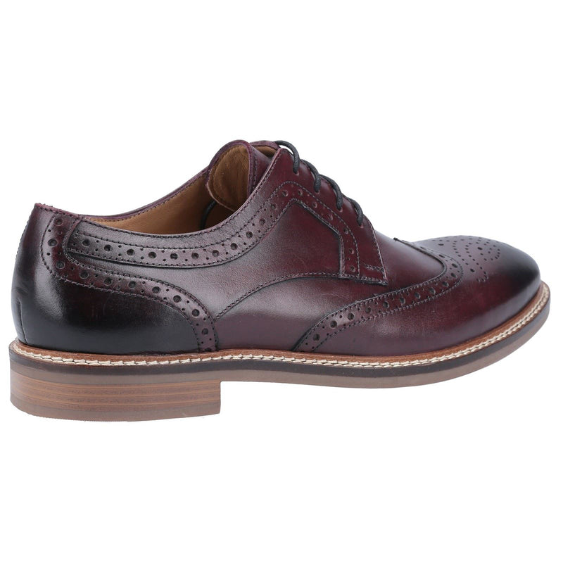 Hush Puppies Bryson Zapatos Brogues De Cuero Burdeos Para Hombre