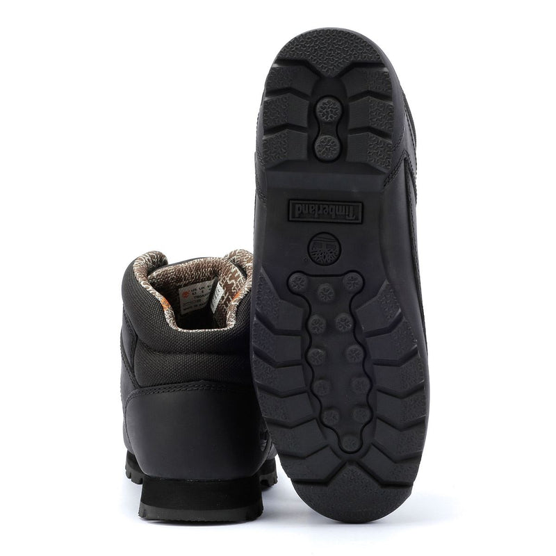 Timberland Euro Sprint Mid Lace Premium Botas Negras De Cuero Para Hombre.