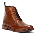 Ben Sherman Alfred Brogue Botas De Cuero Marrón Para Hombre