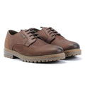 Barbour Sandstone Zapatos De Cuero Marrón Para Hombre Con Cordones.