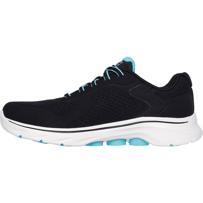 Skechers GO WALK 7 Cosmic Waves Zapatillas De Mujer De Poliéster En Negro/Turquesa