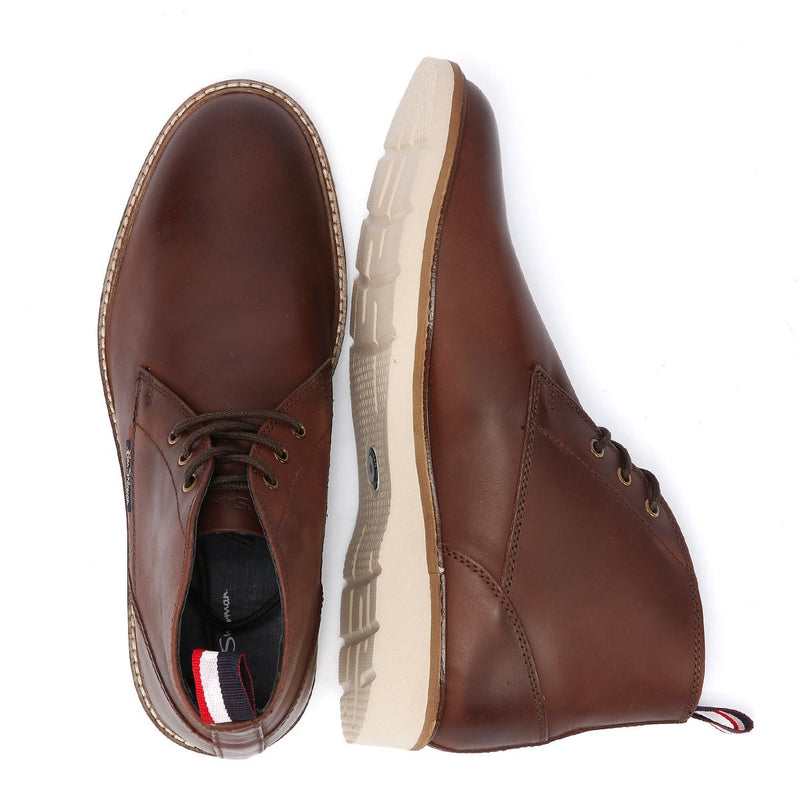 Ben Sherman Hampton Botas Rojas De Cuero Para Hombre.