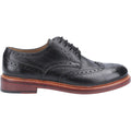 Cotswold Quenington Zapatos De Hombre Negros De Cuero Con Cordones.