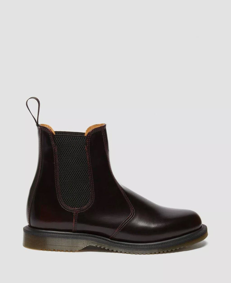 Dr. Martens Flora Chelsea Botas De Cuero Rojas Para Mujer