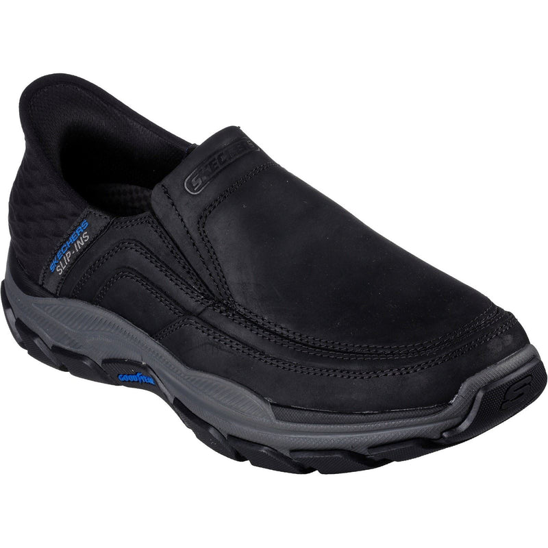 Skechers Respected Elgin Zapatos Mocasines De Cuero Para Hombre En Color Negro.