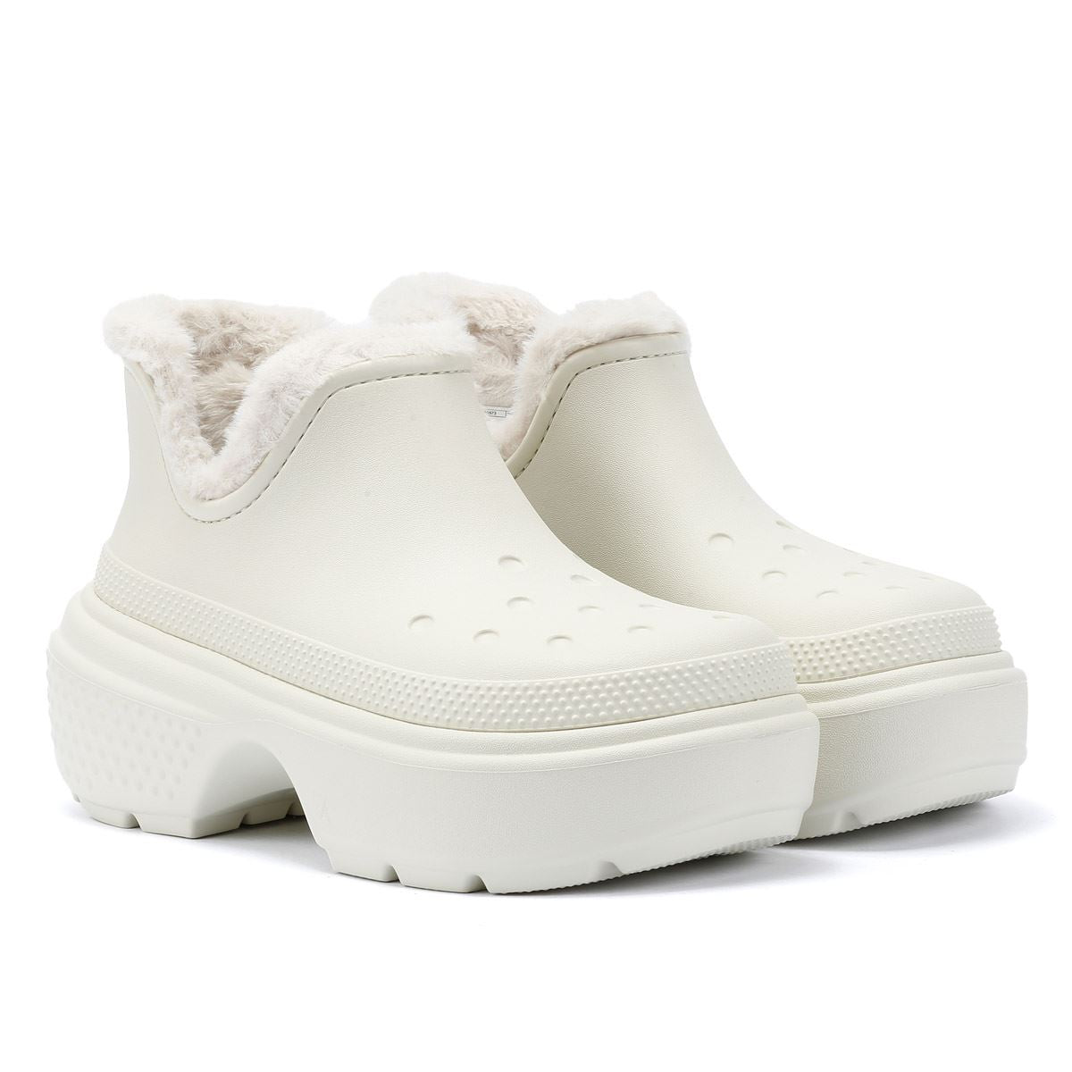 Crocs Stomp Lined Shorty Botas Blancas Para Mujer