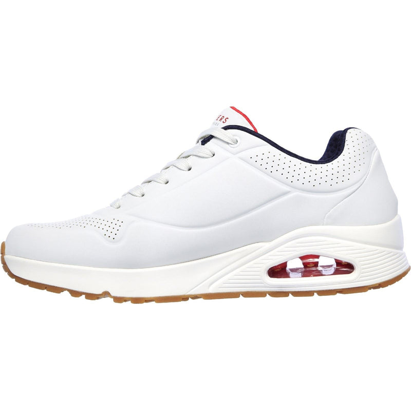 Skechers Uno Stand On Air Zapatillas Sintéticas Para Hombre En Blanco/Marino/Rojo