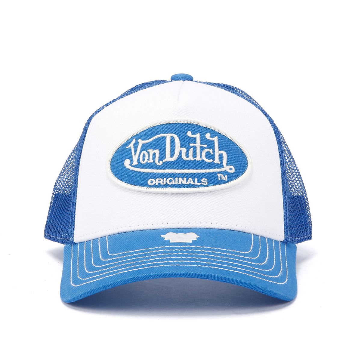 Von Dutch Trucker Boston Gorras Blancas/Azules De Algodón