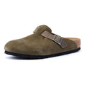 Birkenstock Boston Zuecos Verdes De Ante