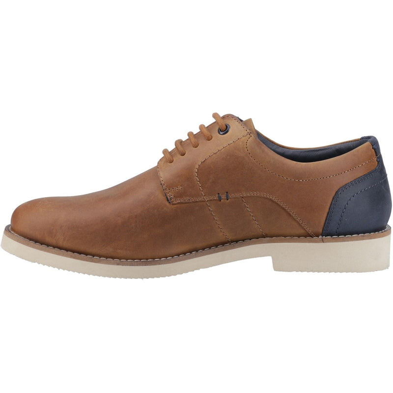 Pod Hampton Zapatos De Cuero Marrones Con Cordones Para Hombre.