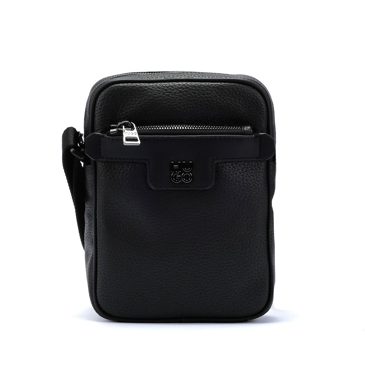 Hugo Nesh Crossbody Bolso De Reportero Negro Para Hombre De Cuero Sintético.