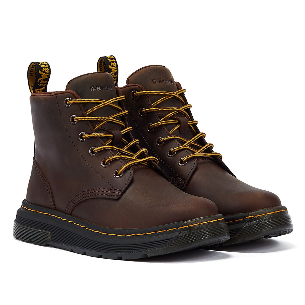 Dr. Martens Botas Crewson Chukka Crazy Horse Marrón Oscuro