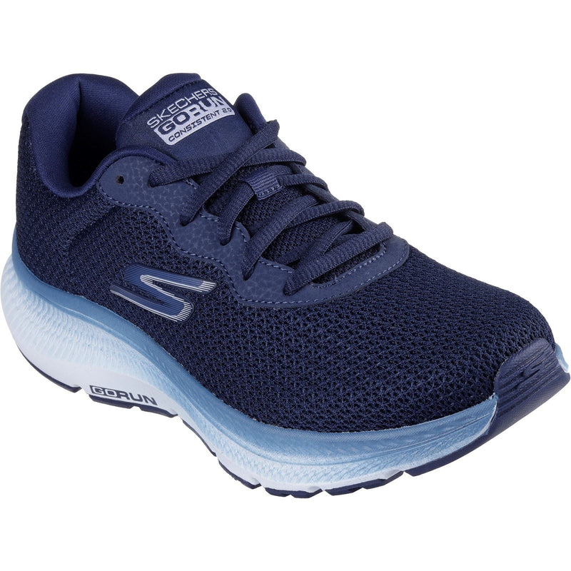 Skechers Go Run Consistent 2.0 Fast Pace Zapatillas De Tela Para Mujer En Azul Marino/Azul