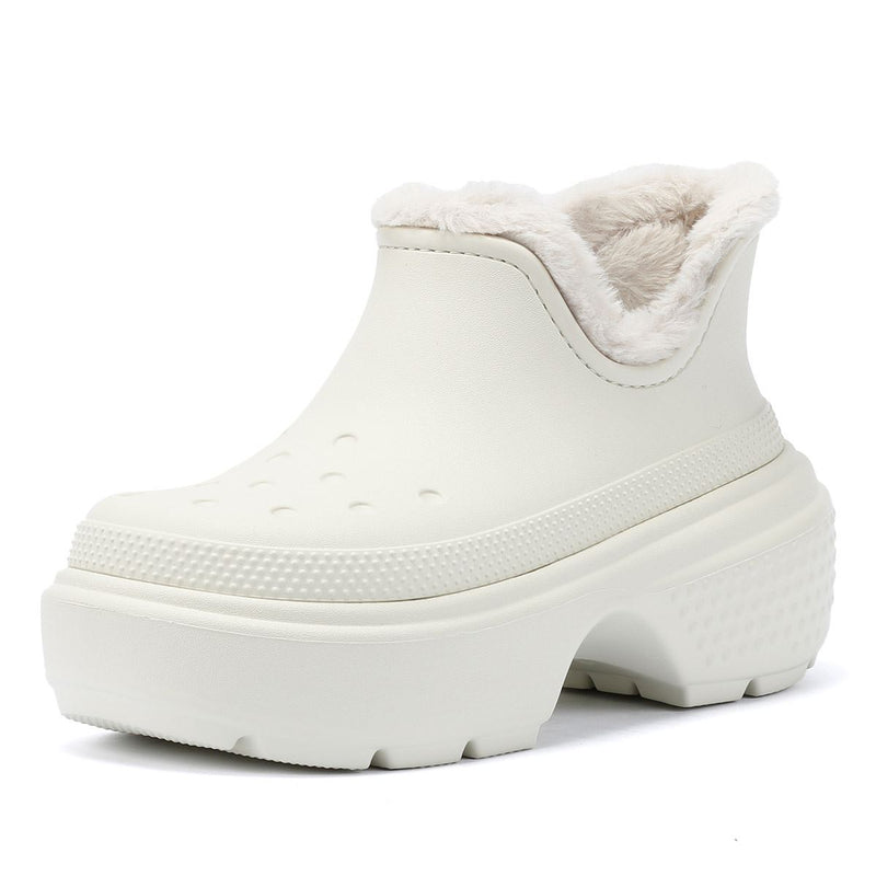 Crocs Stomp Lined Shorty Botas Blancas Para Mujer