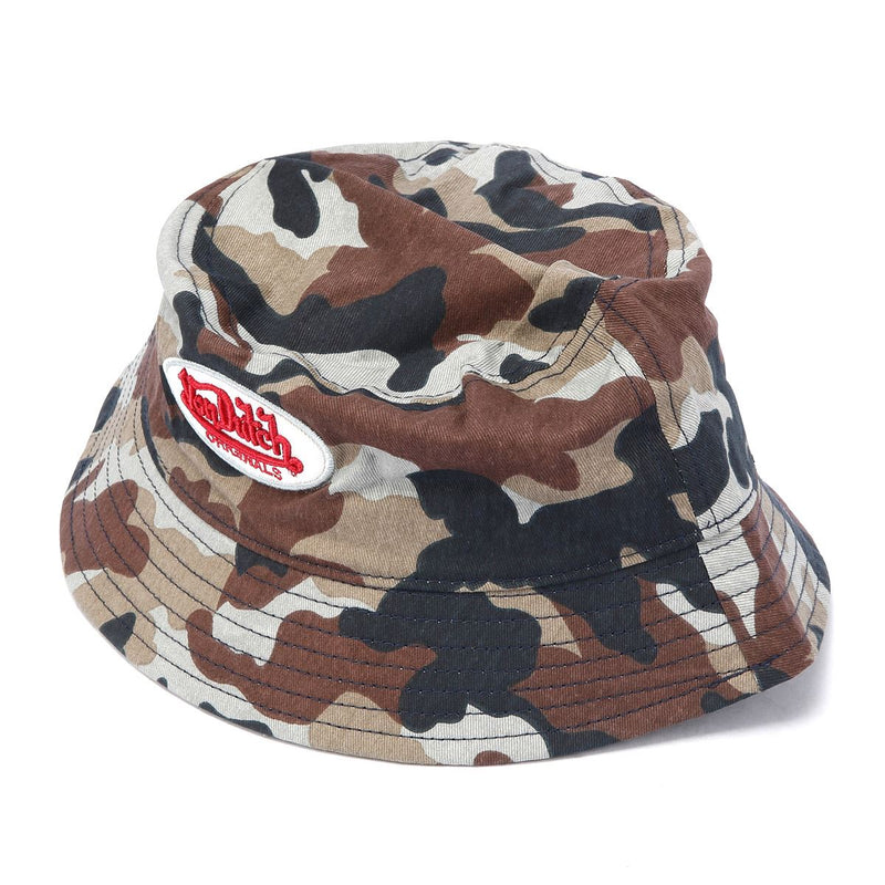 Von Dutch Phoenix Camo Gorros De Cubo De Algodón Marrón