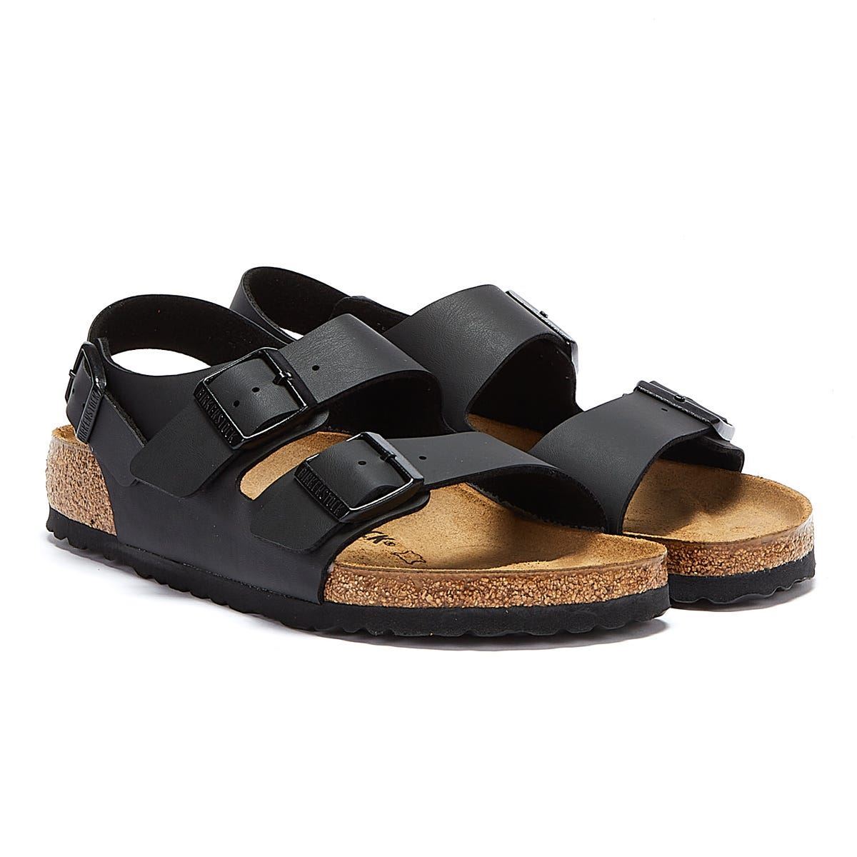 Birkenstock Sandalias Negras Milano Birko Flor