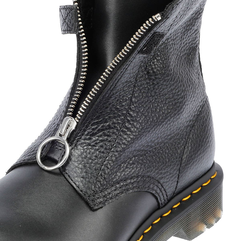 Dr. Martens 1460 Pascal Front Zip Botas Negras De Cuero Para Mujer