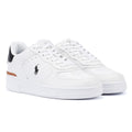 Ralph Lauren Masters Court Zapatillas De Cuero Blancas/Negras Para Hombre