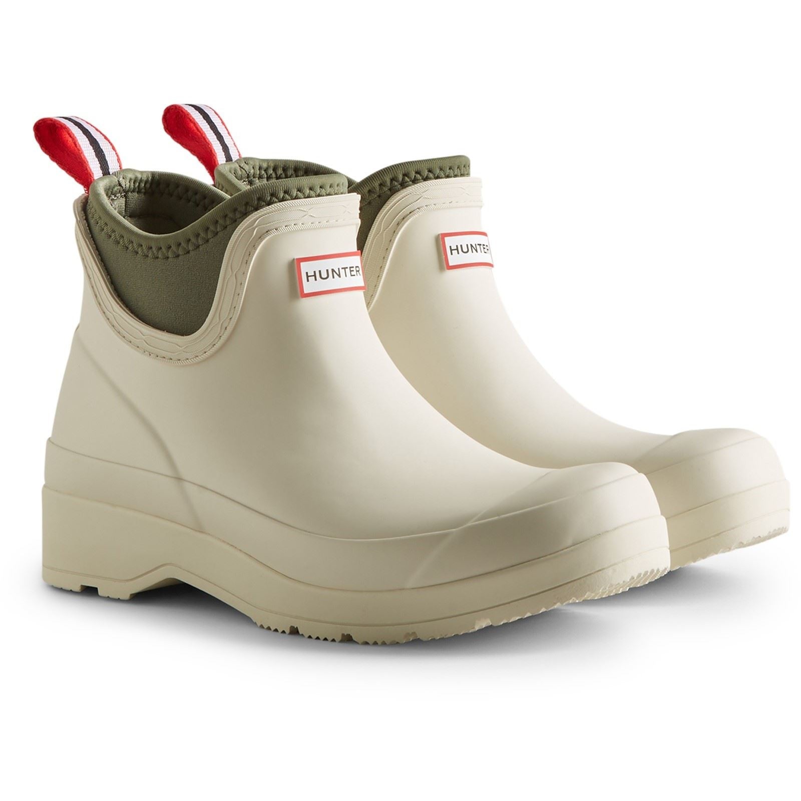 Hunter Play Chelsea Neoprene Botas De Agua Blancas Sombreadas Para Mujer De Goma.