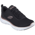 Skechers Flex Appeal 5.0 Uptake Zapatillas De Mujer Negras/Oro Rosa De Tela