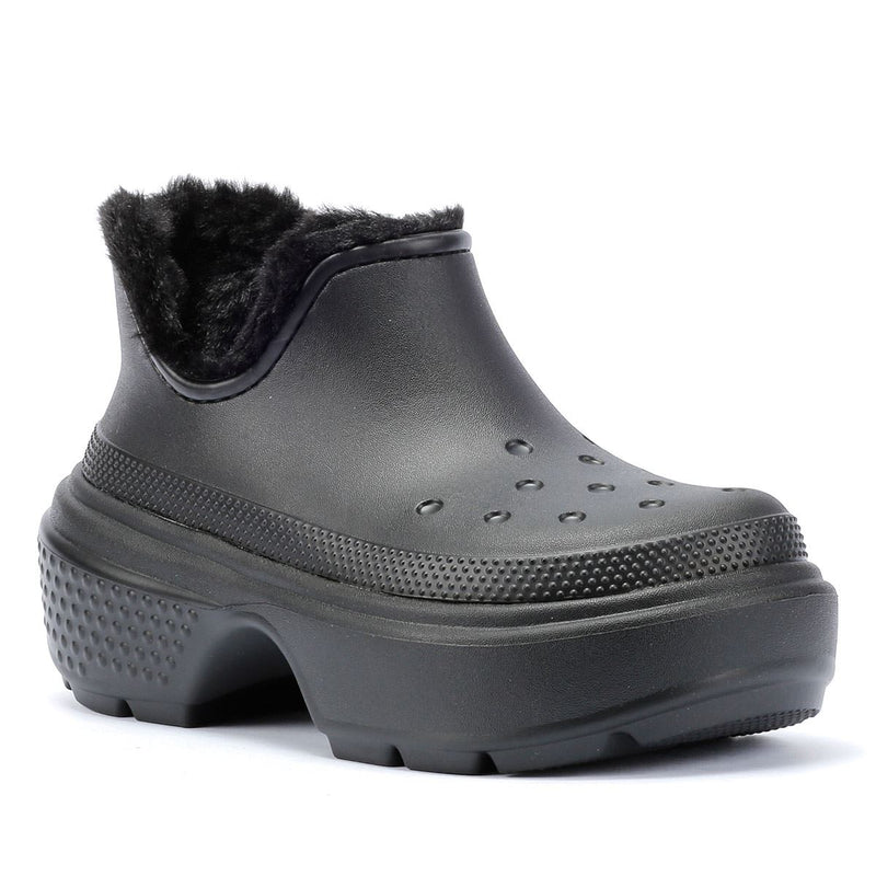 Crocs Stomp Lined Shorty Botas Negras De Mujer