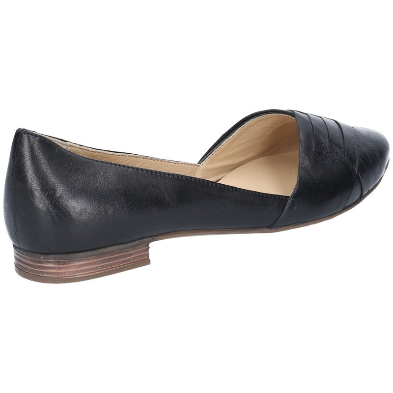 Hush Puppies Marley Ballerina Bailarinas De Cuero Negras Para Mujer