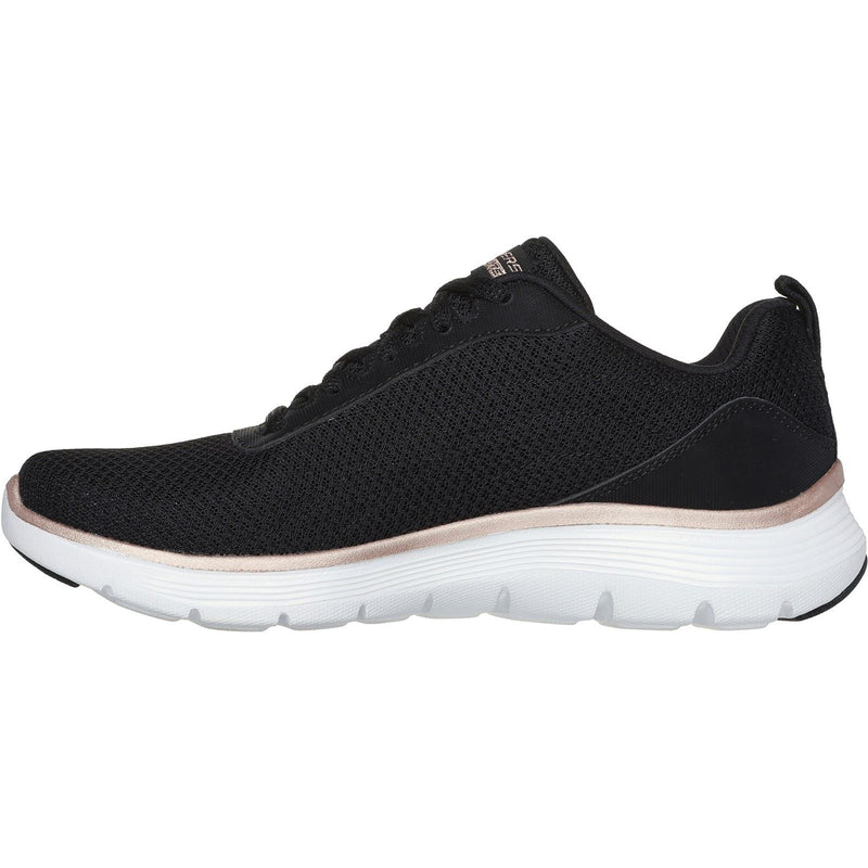 Skechers Flex Appeal 5.0 Uptake Zapatillas De Mujer Negras/Oro Rosa De Tela