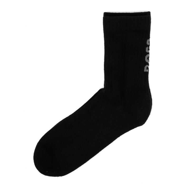 Boss 3 Pack Logo Calcetines Negros De Caña Alta Para Hombre De Bambú