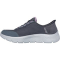 Skechers Go Walk Flex Clear Creek Zapatillas De Tela Para Mujer En Color Gris Carbón/Lavanda