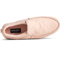 Sperry Moc-Sider Zapatos Mocasines De Ante En Tono Rosa Para Mujer