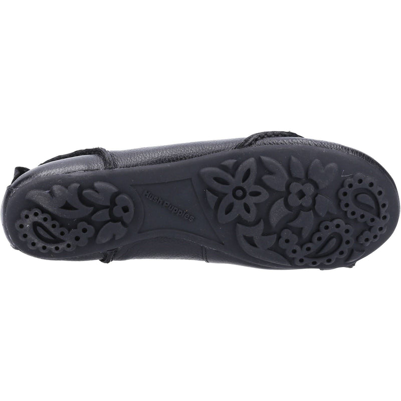 Hush Puppies Janessa Bailarinas De Cuero Negras Para Mujer