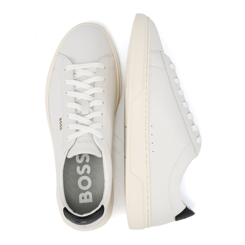 Boss Kieran Tennis Zapatillas Blancas De Cuero Para Hombre