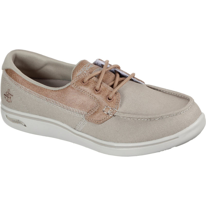 Skechers Arch Fit Uplift Cruise'N By Zapatos Náuticos De Mujer De Poliéster Natural