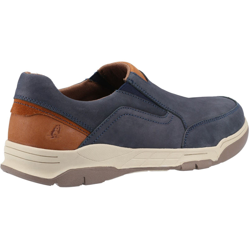 Hush Puppies Fletcher Mocasines De Piel Para Hombre En Azul Marino/Beige