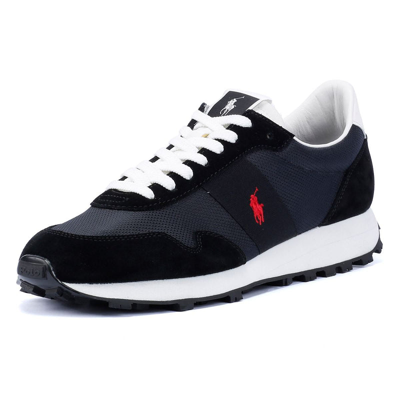 Ralph Lauren Trail 125 Zapatillas De Piel Para Hombre En Negro.