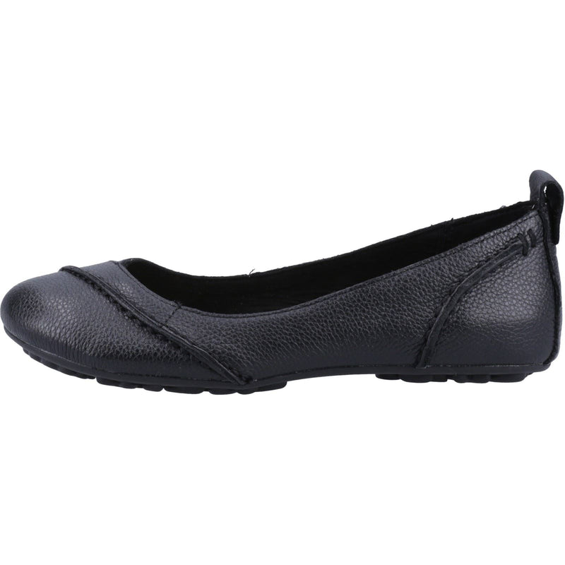 Hush Puppies Janessa Bailarinas De Cuero Negras Para Mujer