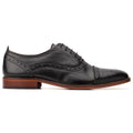 Base London Cast Waxy Zapatos Negros Brogues De Cuero Para Hombre